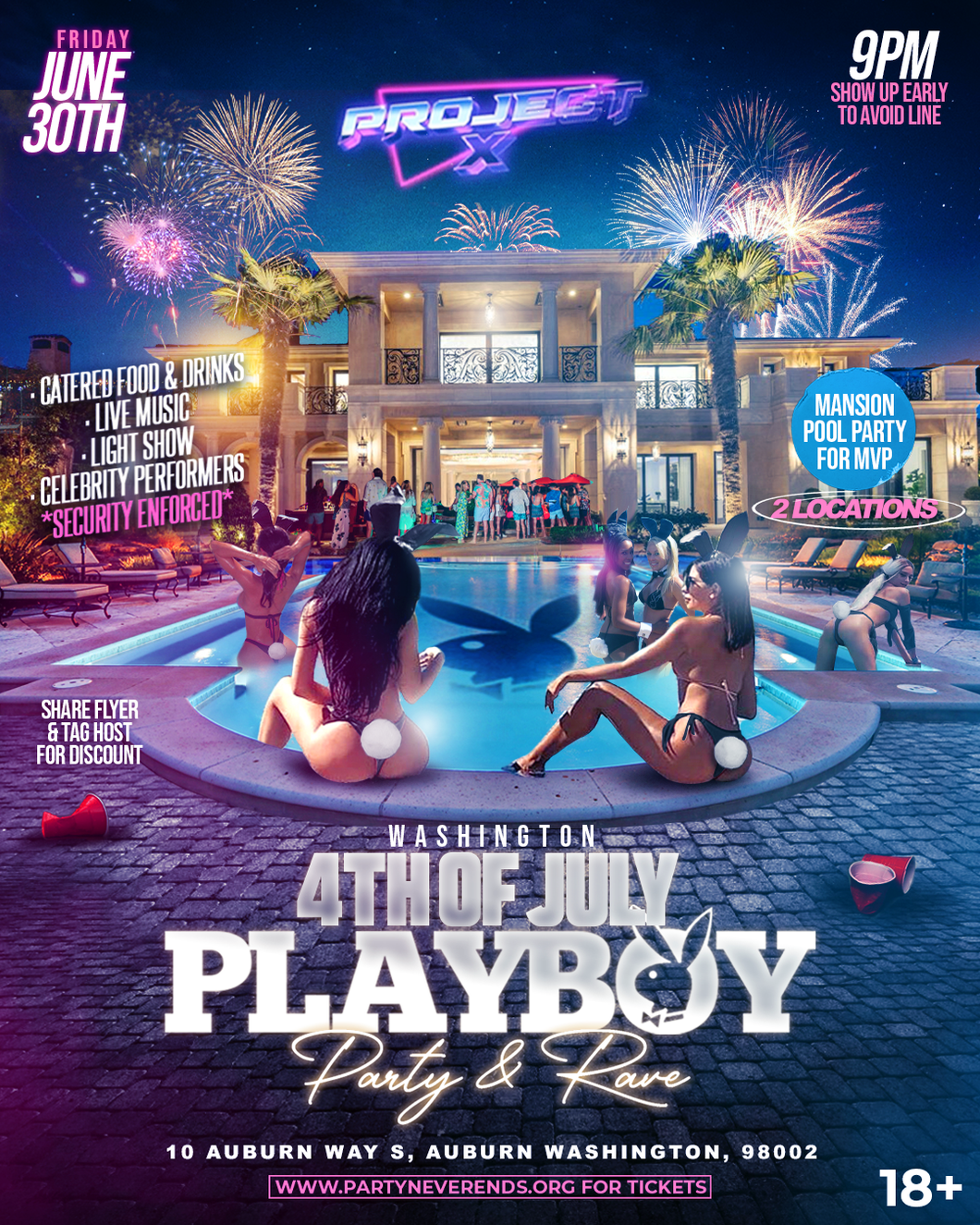 Washington 4th of July Playboy Party (Private Tables)