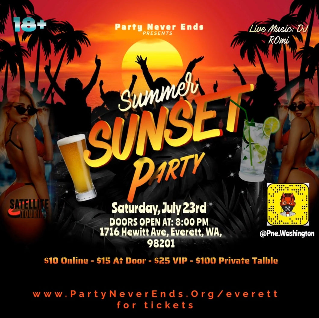 Everett Summer Sunset Party VIP