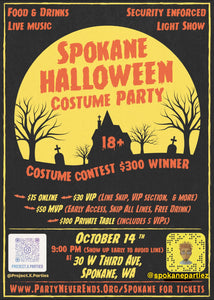 All Ages Spokane Halloween Party Private Table