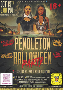Pendleton Halloween Party Private Table